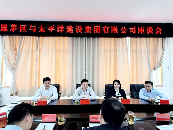 3月4日，太平洋建設(shè)董事局主席嚴昊與云南省普洱市委常委、思茅區(qū)委書記胡選坤會談.jpg